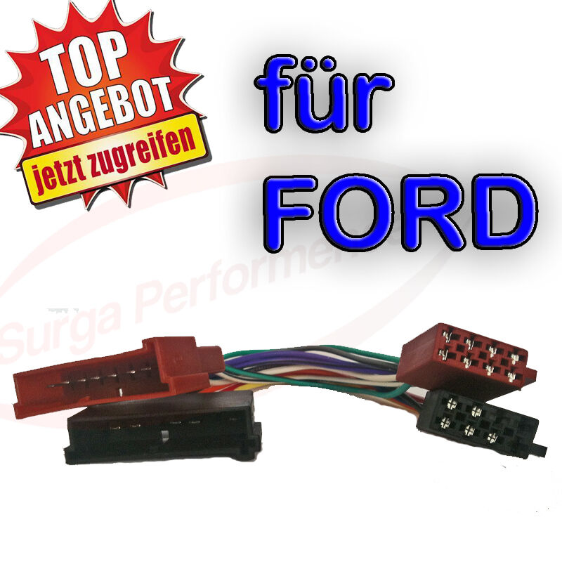 Ford DIN ISO Auto Radio Adapter Kabel Stecker Focus Mondeo Fiesta ect