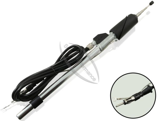 Teleskop Antenne Kotflügel für Opel Astra F Hatchback – Metall Antennenmast 67 cm inkl. Montagezubeh