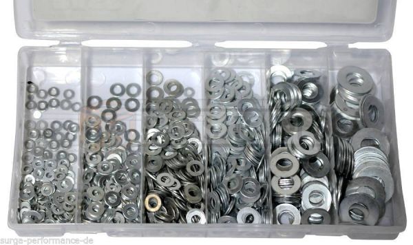 900tlg Sortiment Unterlegscheiben M3-M10 Set U-Scheiben NEU